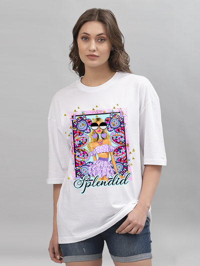 Splendid White Oversized Unisex T-shirt