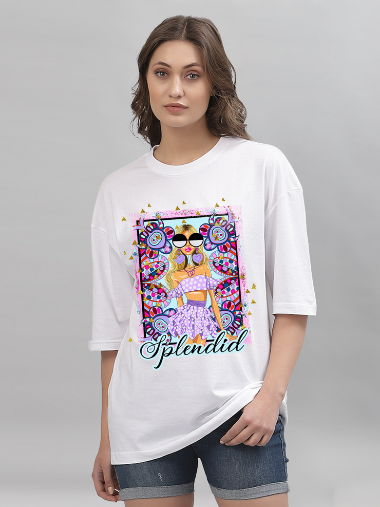 Splendid White Oversized Unisex T-shirt