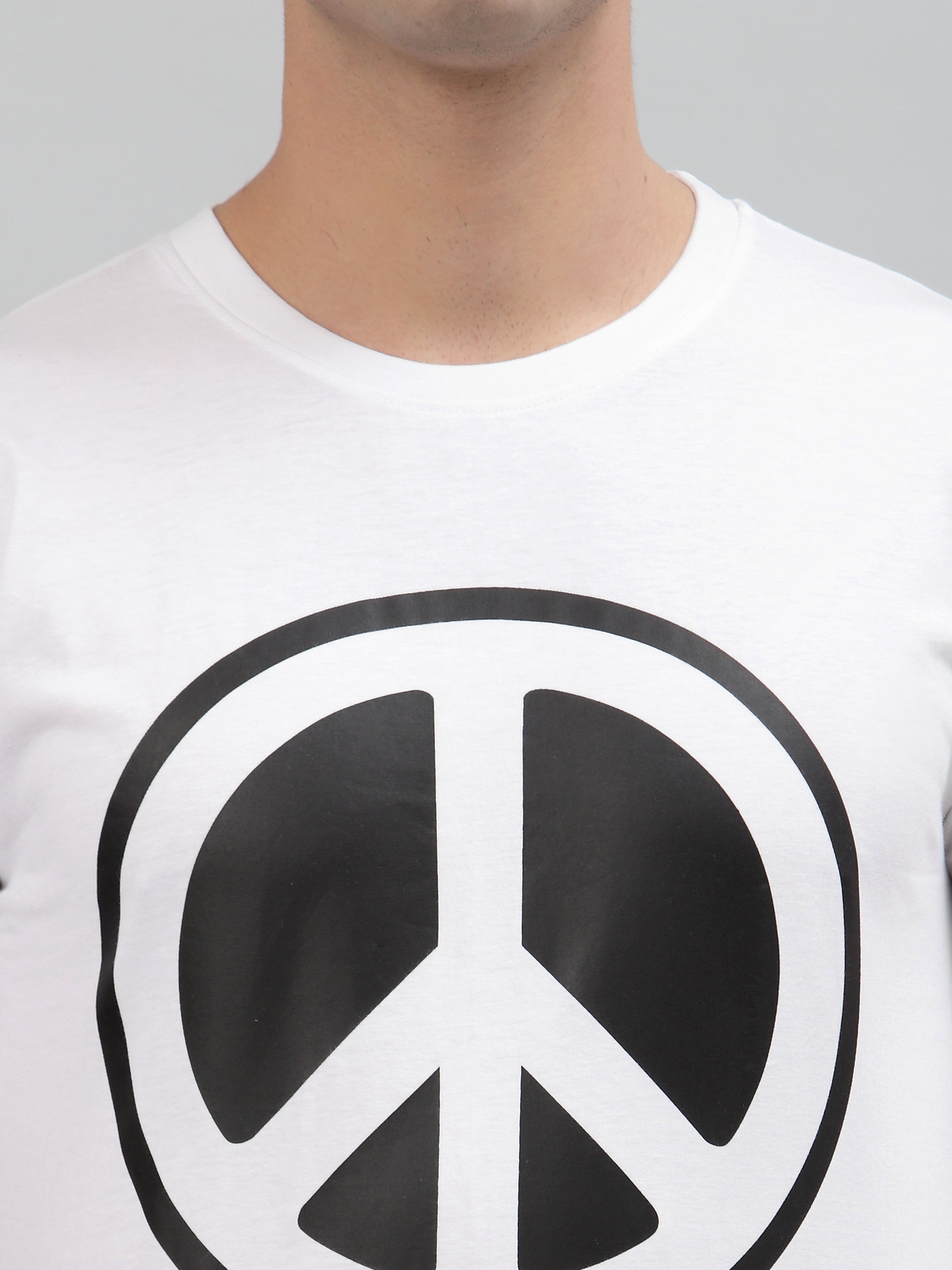 Peace Unisex White Regular T-shirt