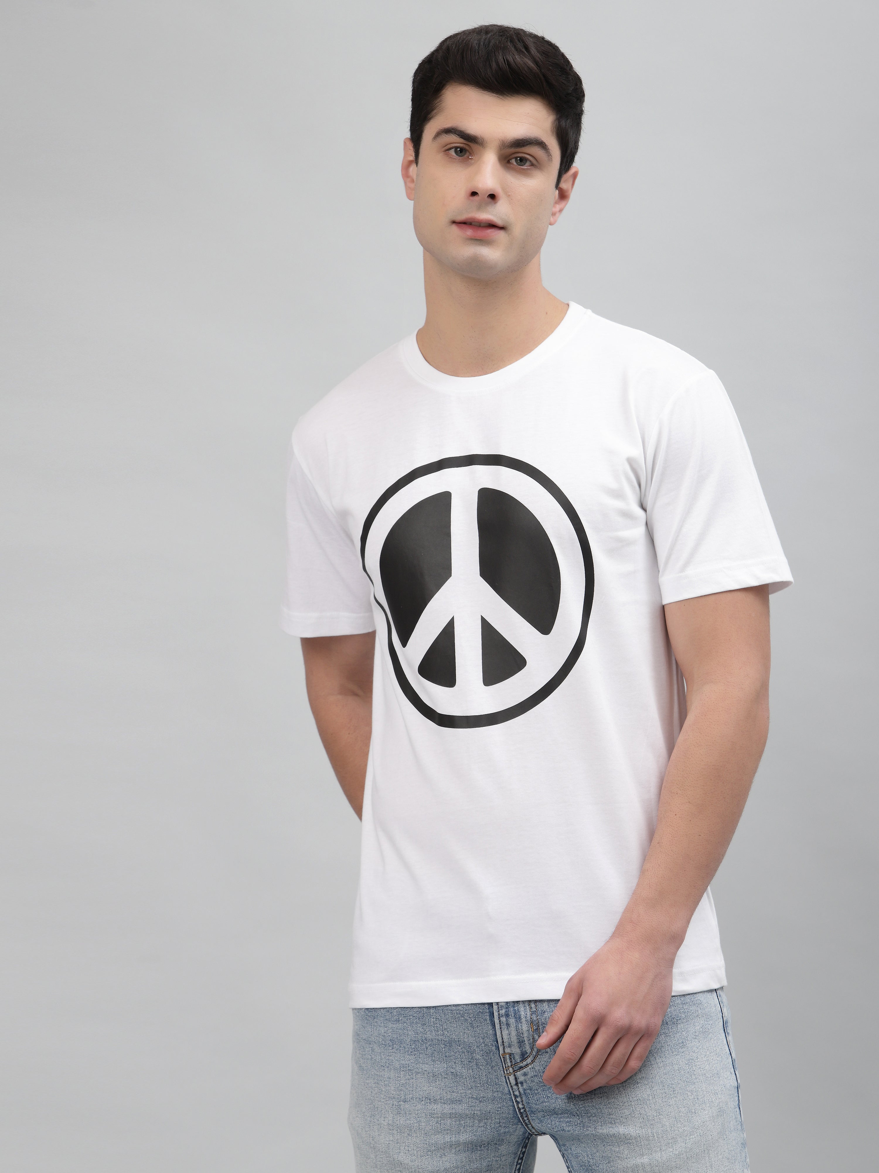 Peace Unisex White Regular T-shirt