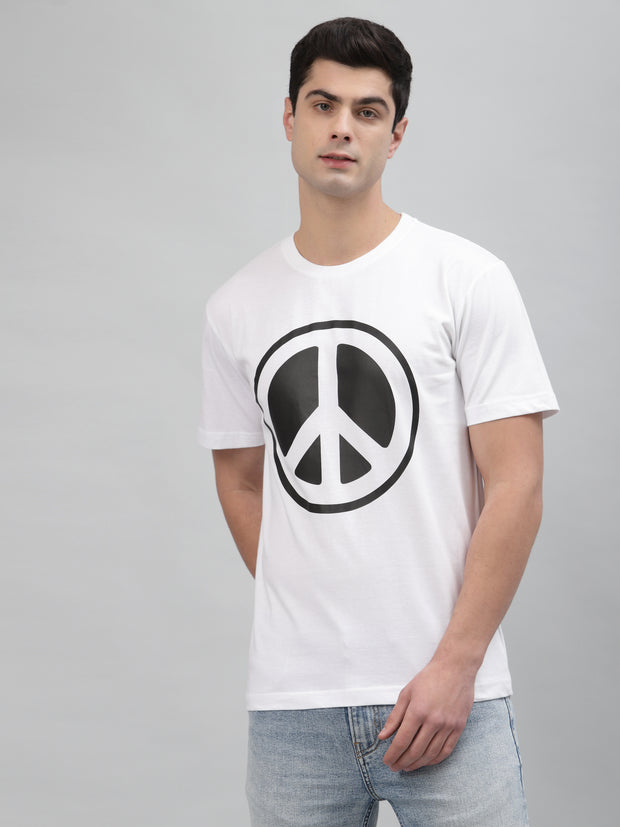 Peace Unisex White Regular T-shirt