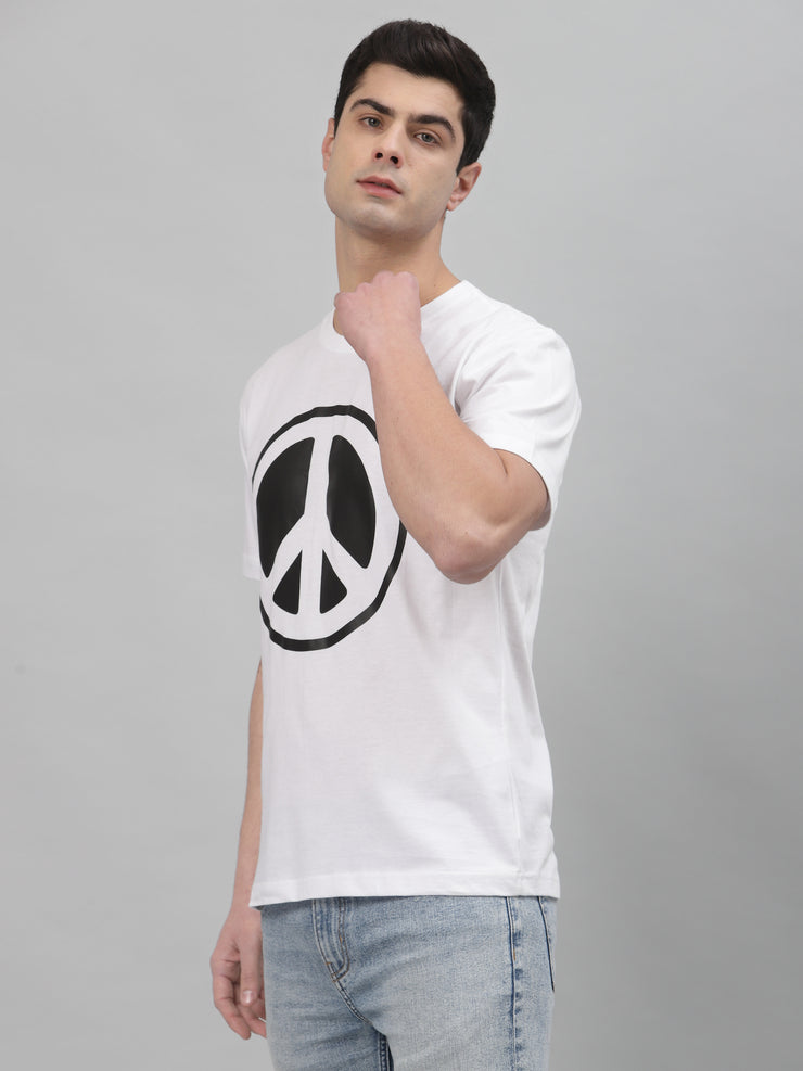 Peace Unisex White Regular T-shirt