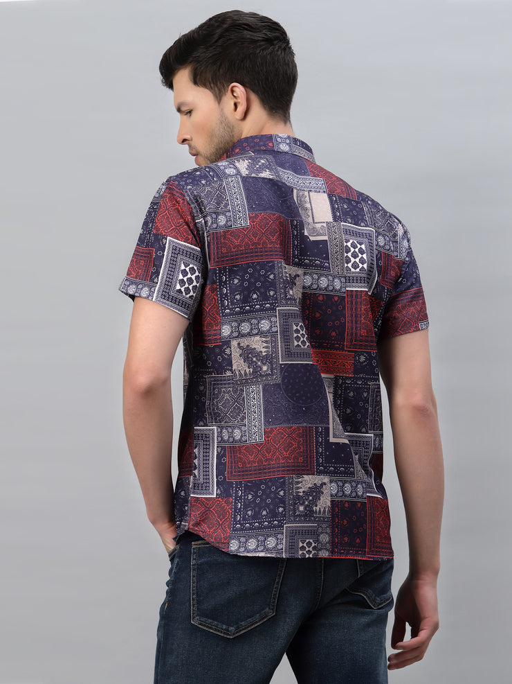 MANDALAN PRINT HALF SLEEVE SHIRT