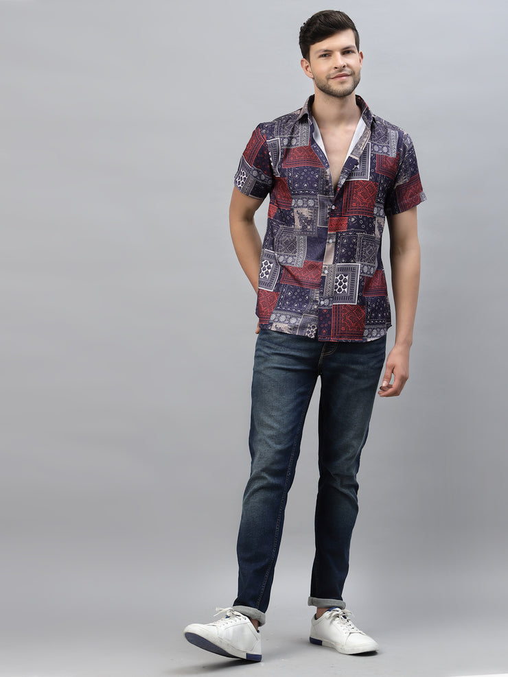 MANDALAN PRINT HALF SLEEVE SHIRT