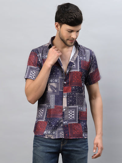 MANDALAN PRINT HALF SLEEVE SHIRT