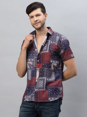 MANDALAN PRINT HALF SLEEVE SHIRT