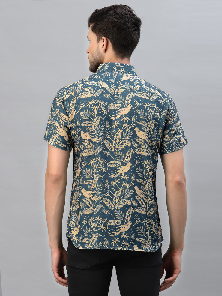 Sparrow Leaf Printed Half Sleeve Shirt