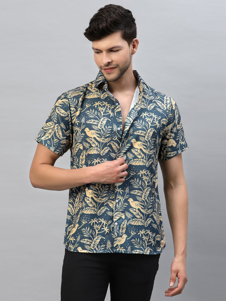 Sparrow Leaf Printed Half Sleeve Shirt