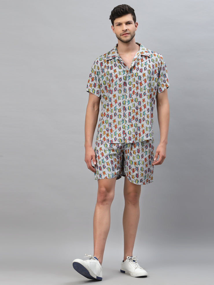 Cool Print Grey Co-ord By Gavin Paris