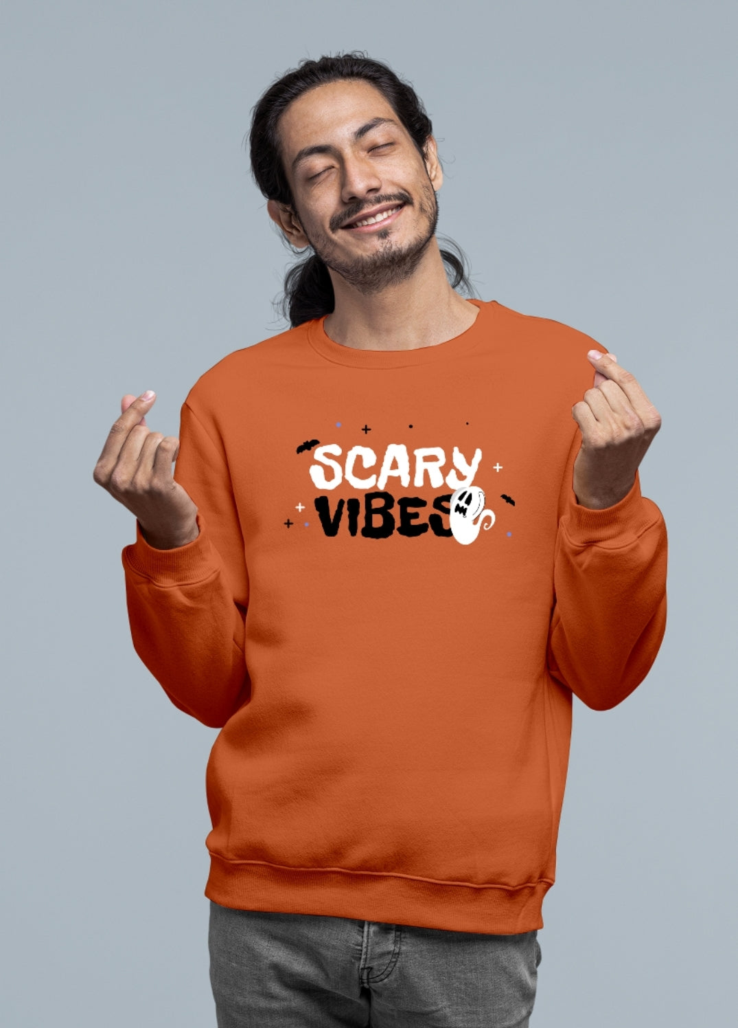 Scary Vibes Orange Sweatshirt